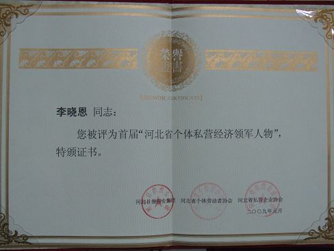 熱烈祝賀藥都集團(tuán)董事長李曉恩被評為?首屆河北省個體私營經(jīng)濟領(lǐng)軍人物